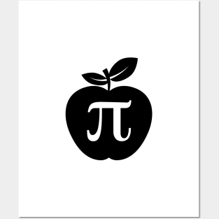 Apple PI Design - Black Print. Posters and Art